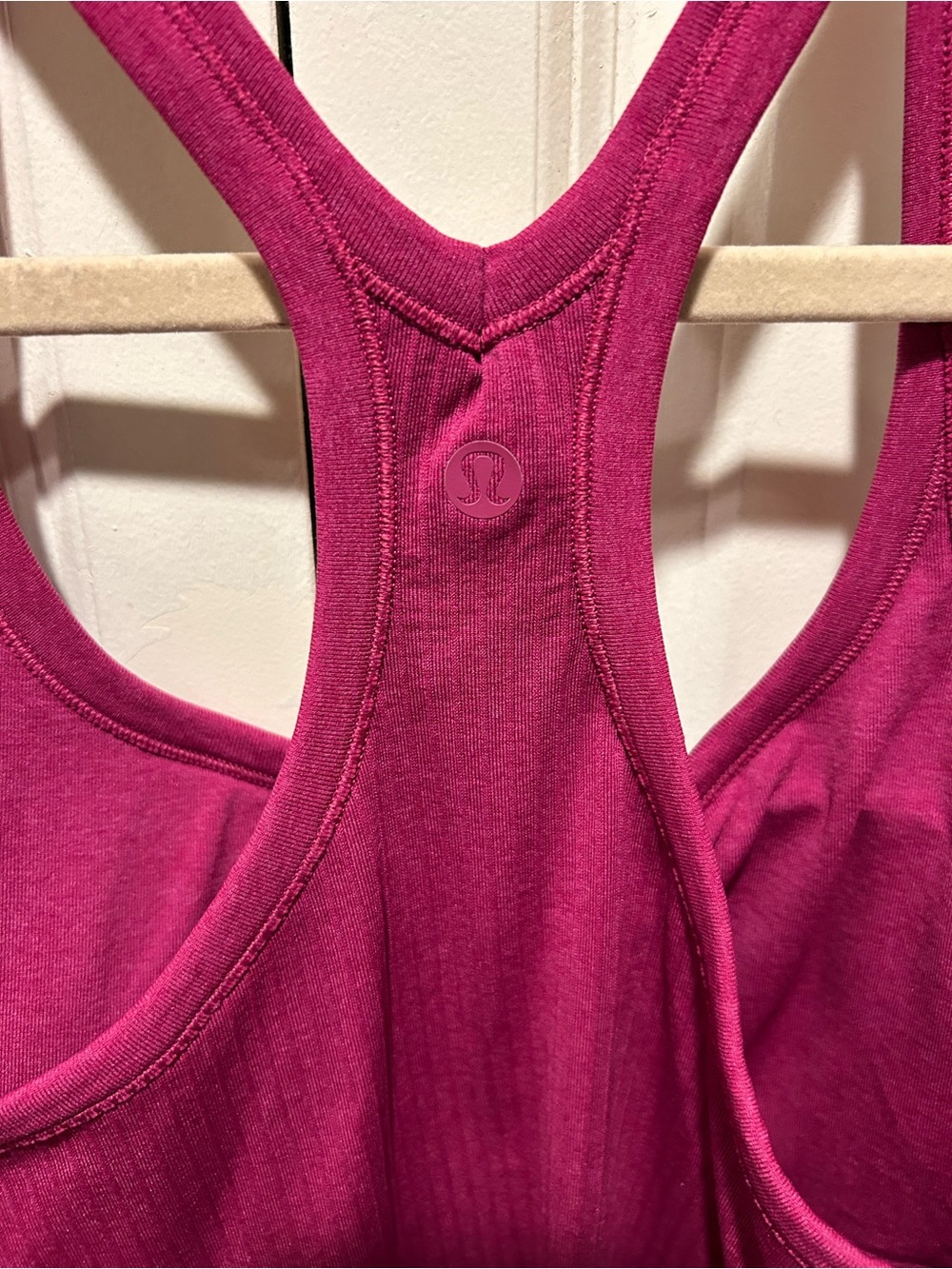 Lululemon Ebb To Street Ribbed Tank Top Raspberry, size 12 - Picture 8 of 10